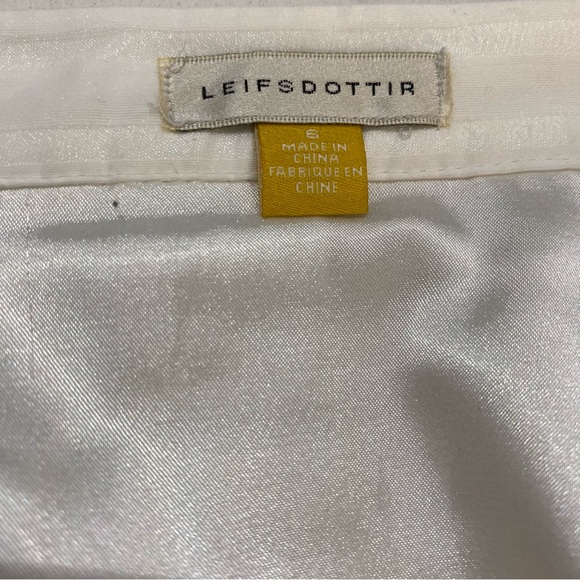 Anthropologie Leifsdottir Skirt, Shadow Stripe, Midi, White, Women’s (US 6) - Picture 9 of 11